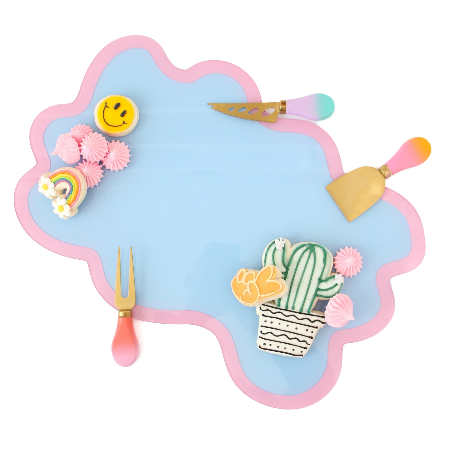 Custom wavy acrylic tray