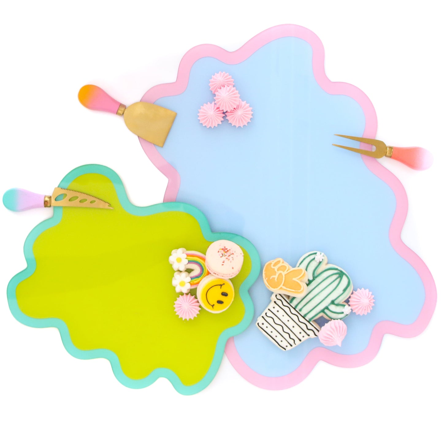 Custom wavy acrylic tray