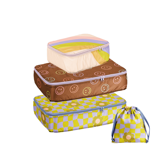 Cool Funky Daisy Packing Cube Set