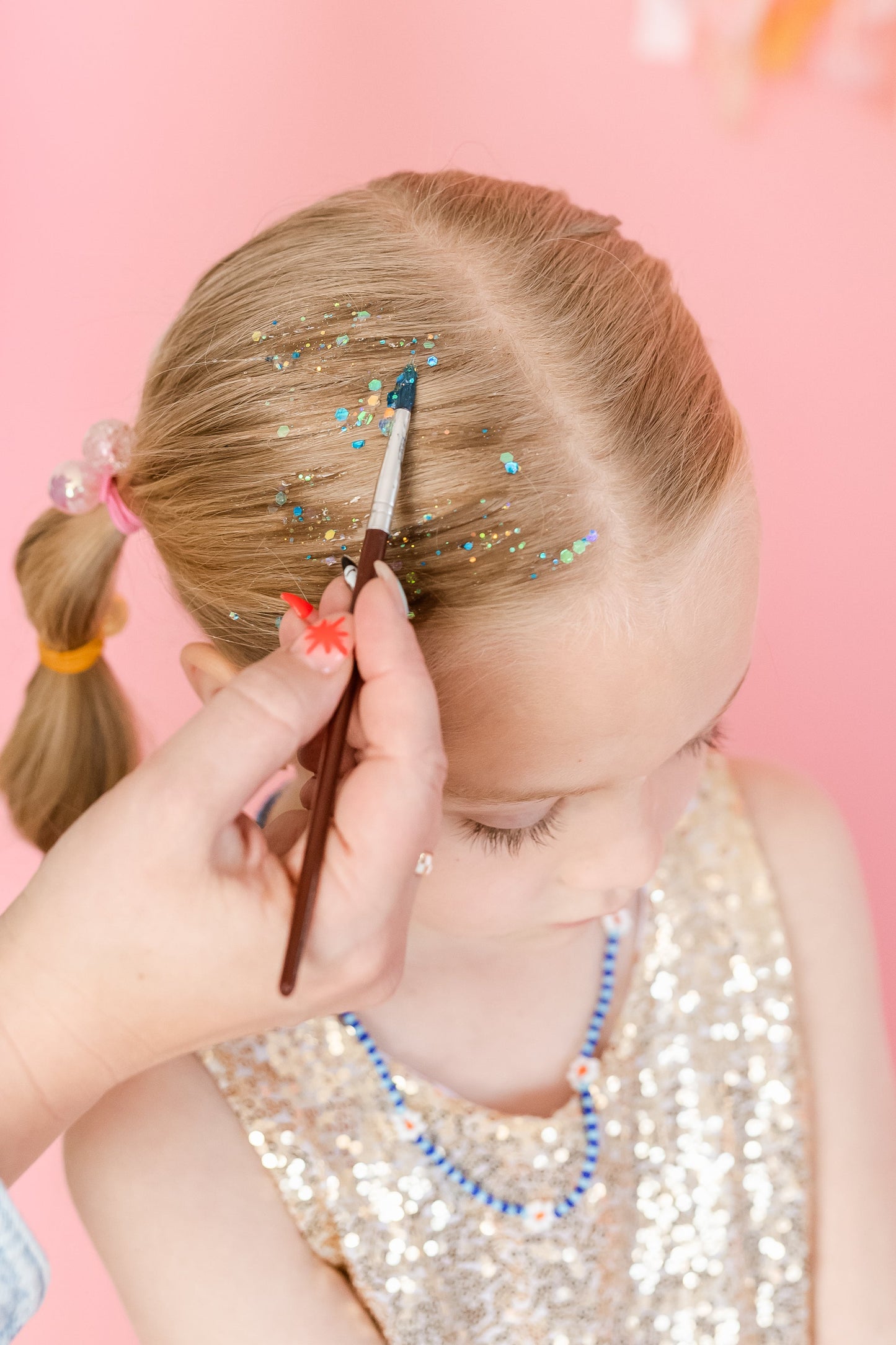 Bright Pink Hair Glitter