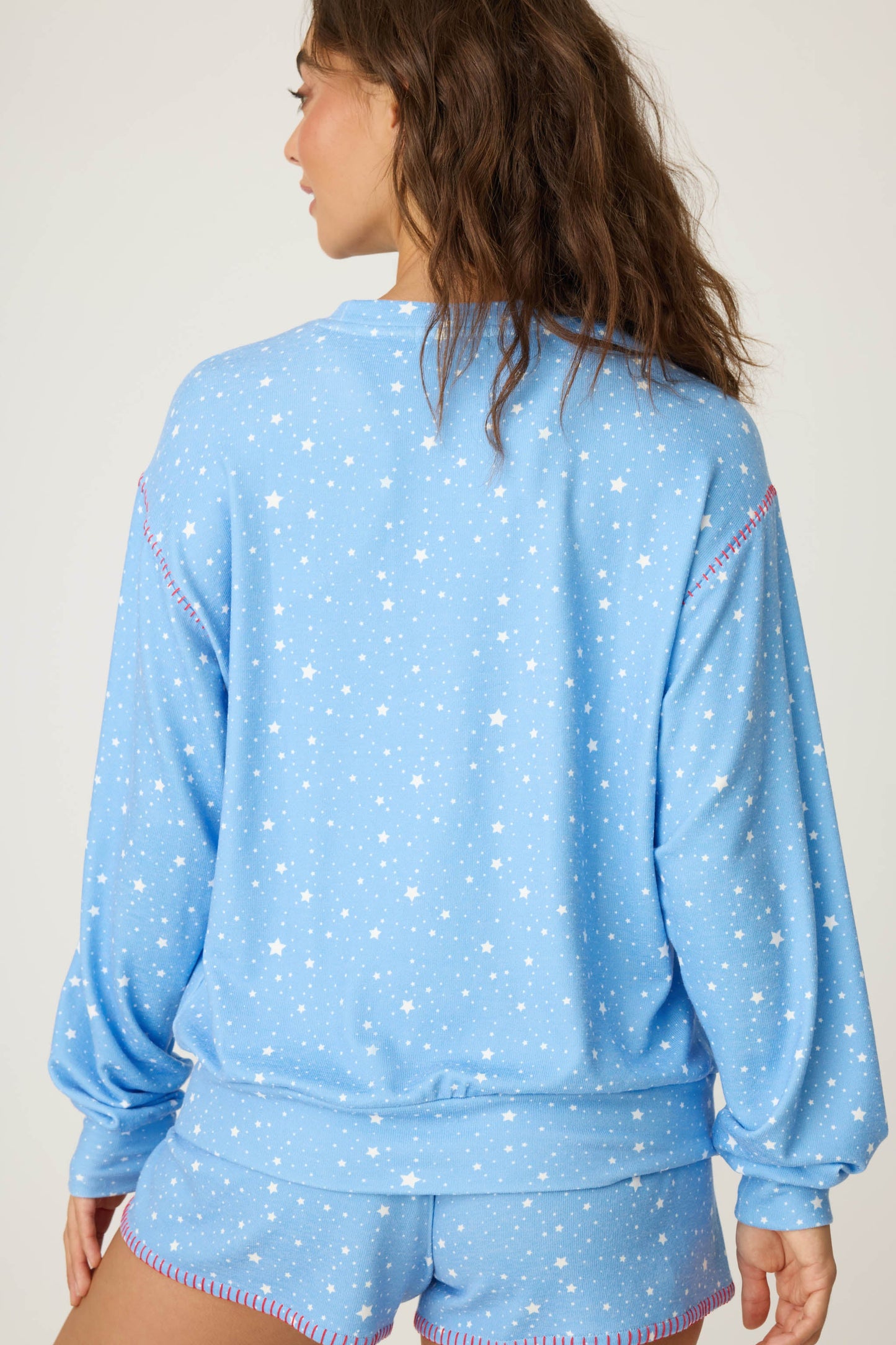 American Honey Star Print Long Sleeve Top