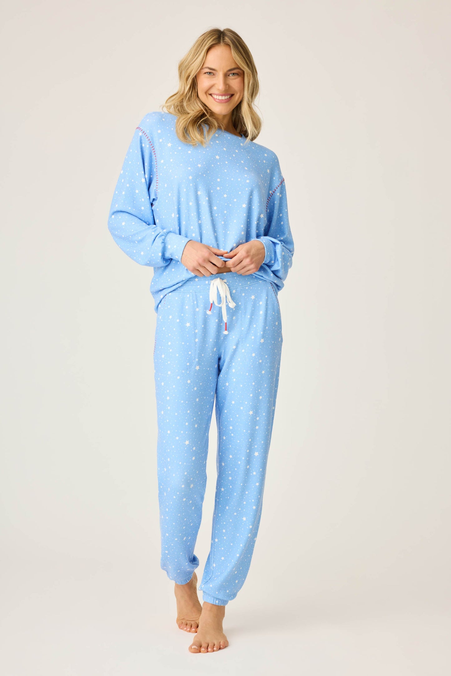 American Honey Star Print Banded Pants