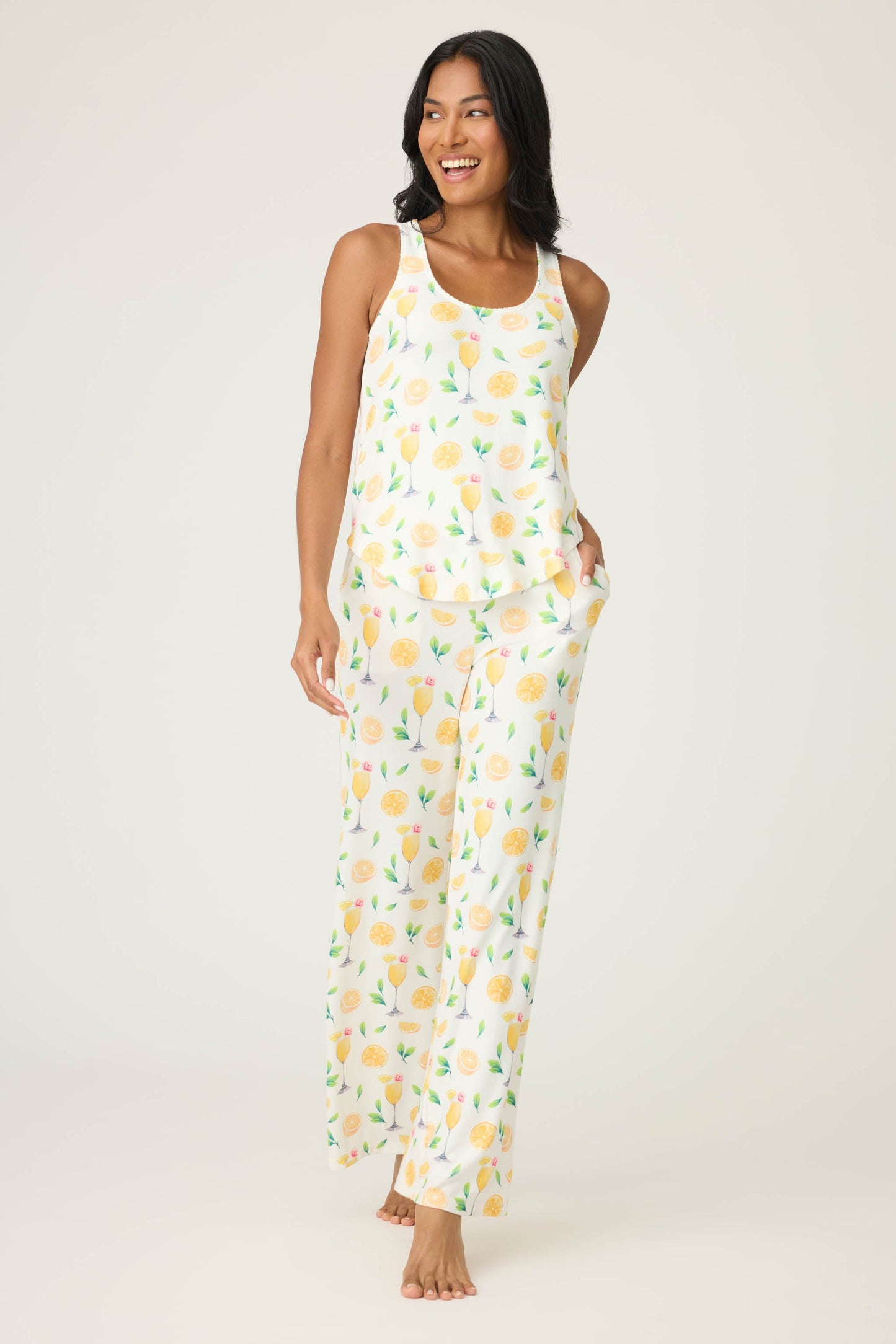 Mimosa Me Drink Print Tank & Pant PJ Set