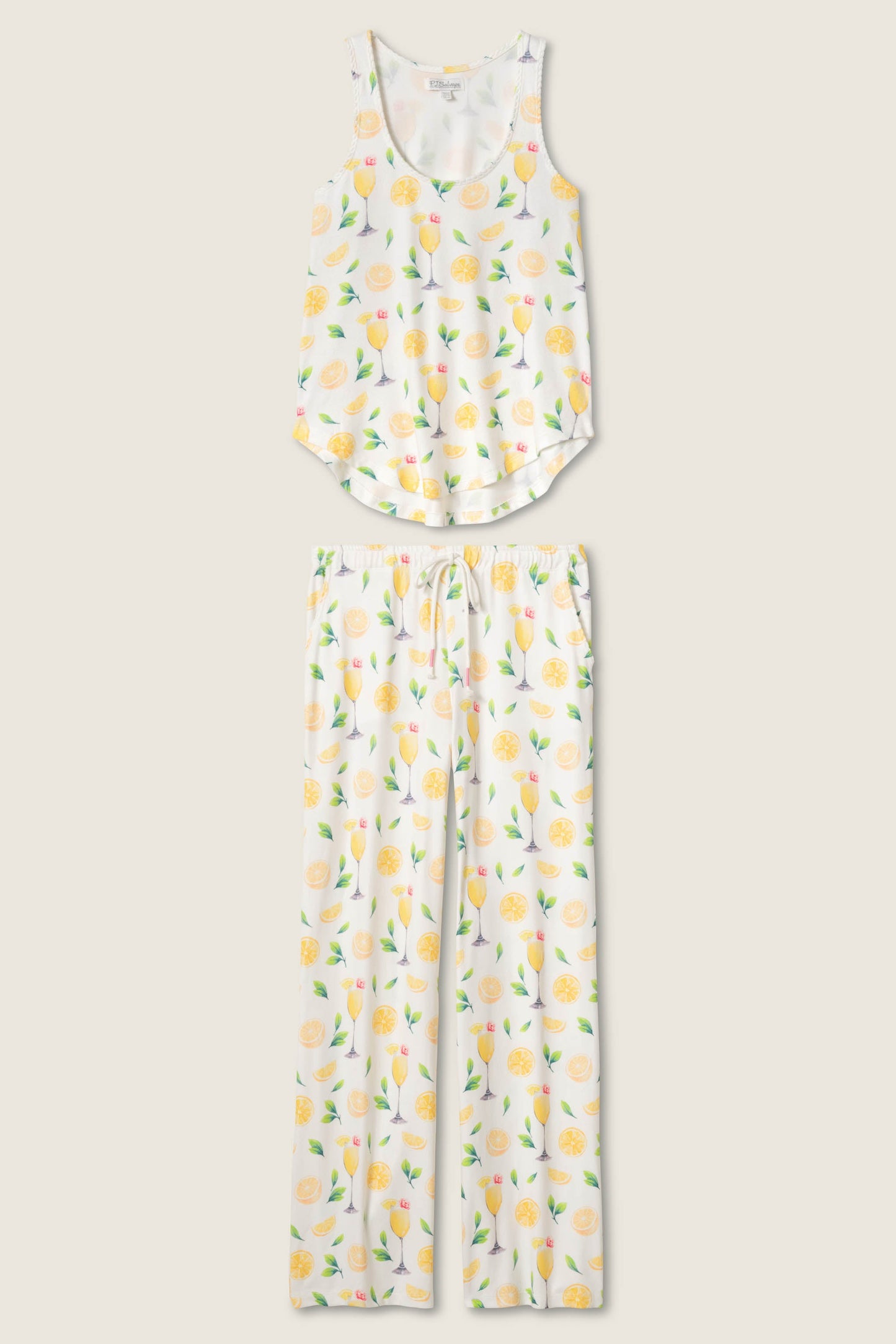 Mimosa Me Drink Print Tank & Pant PJ Set