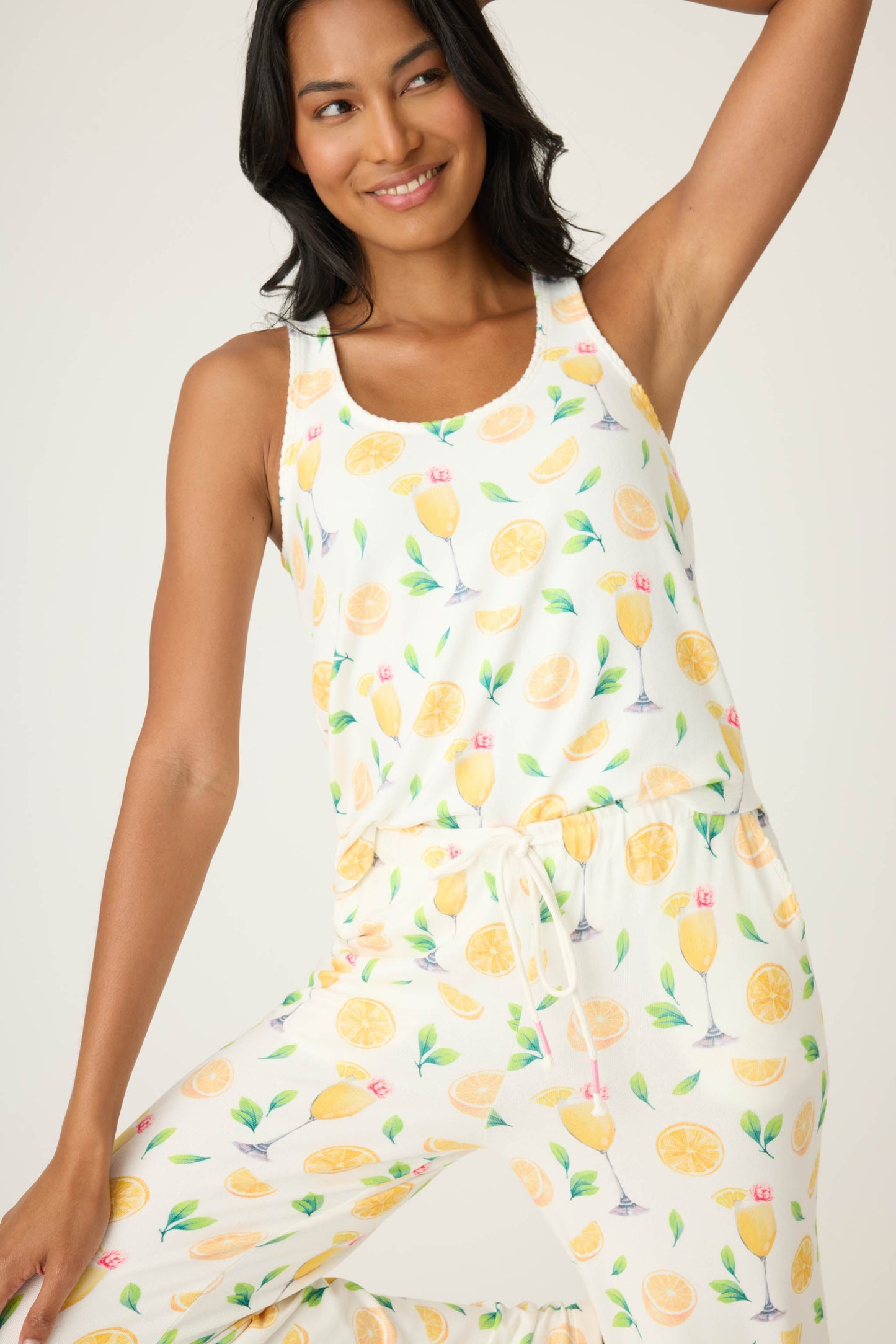 Mimosa Me Drink Print Tank & Pant PJ Set
