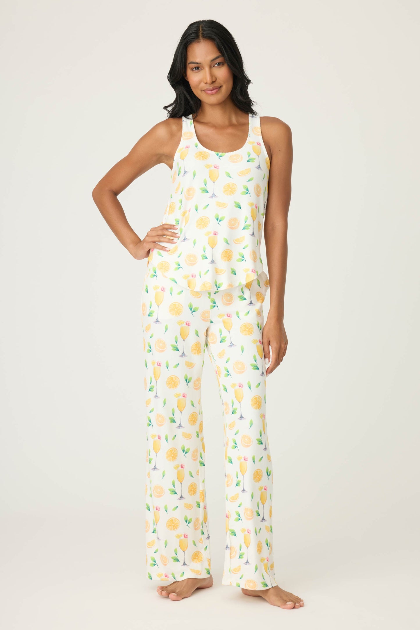 Mimosa Me Drink Print Tank & Pant PJ Set