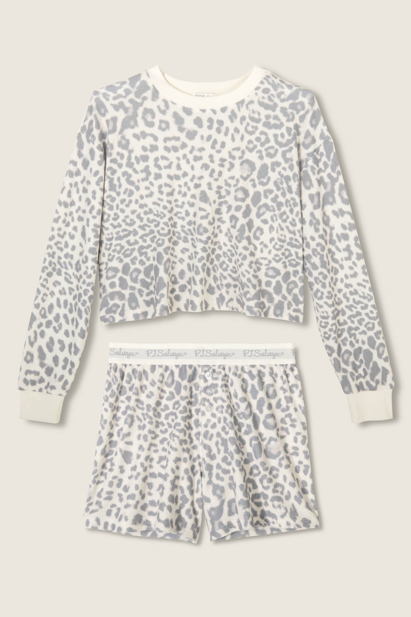 Boyfriend Boxer Leopard Print Shorts Set