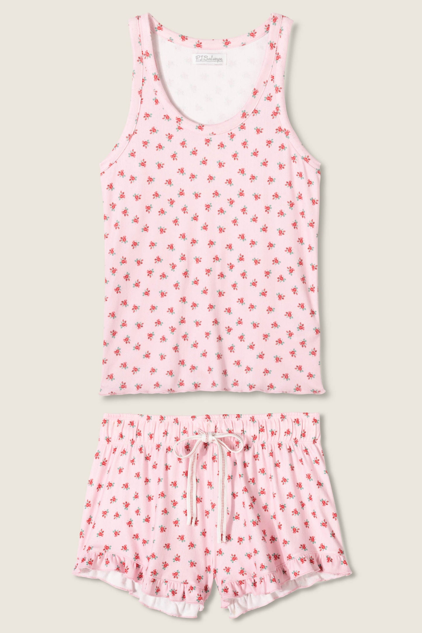 Crazy For The Holidays Ditsy Floral Print Shorts Set