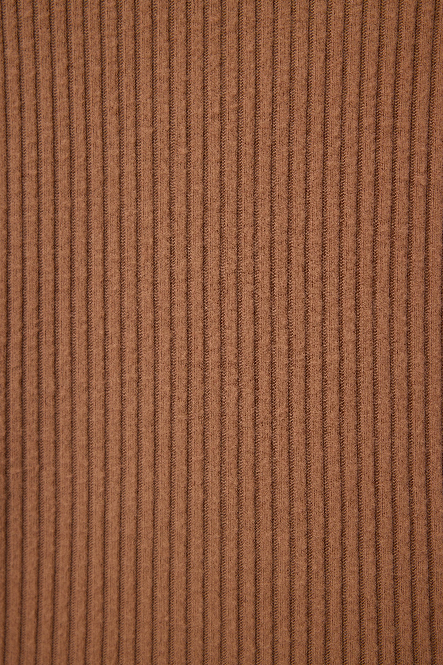 3-Piece Luxe Ribbed Brown PJ Set