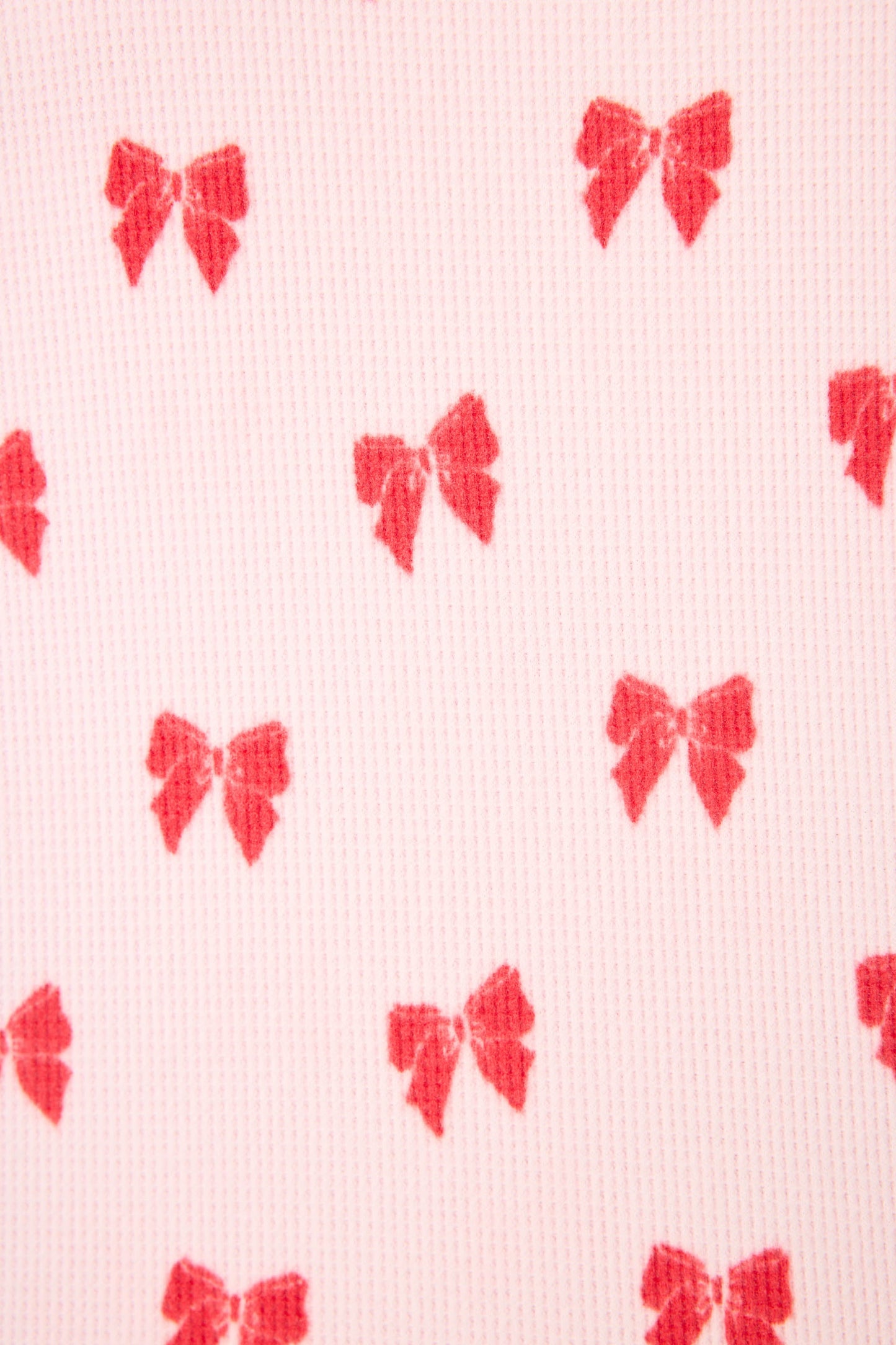 4-Piece Bow Print Thermal Lounge Set