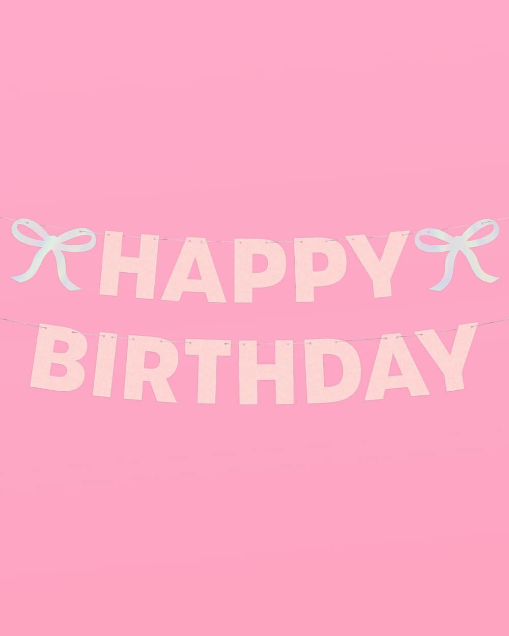Birthday Bow Banner - foil + glitter banner