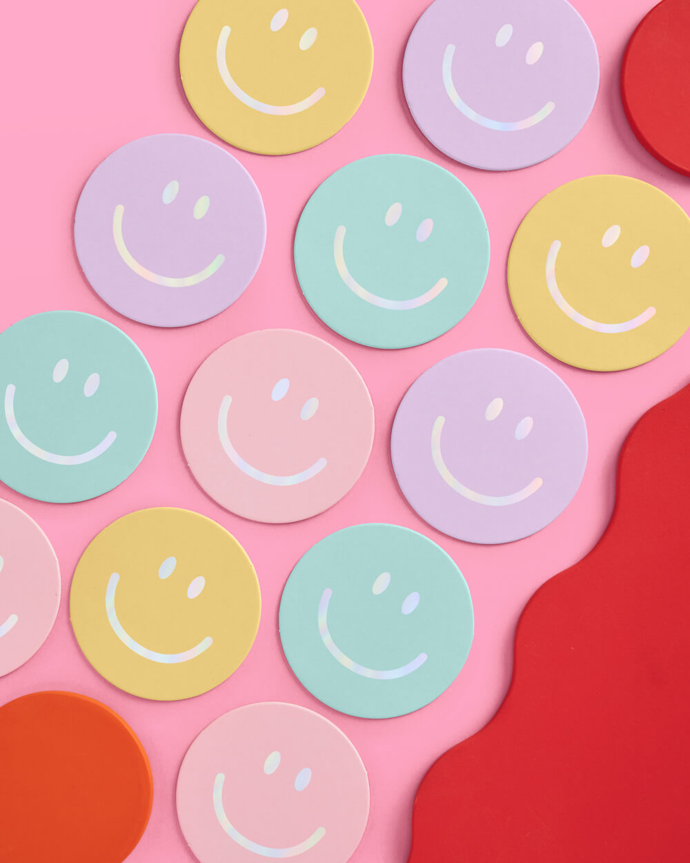 Smiley Setting Pack - plates, napkins + coasters