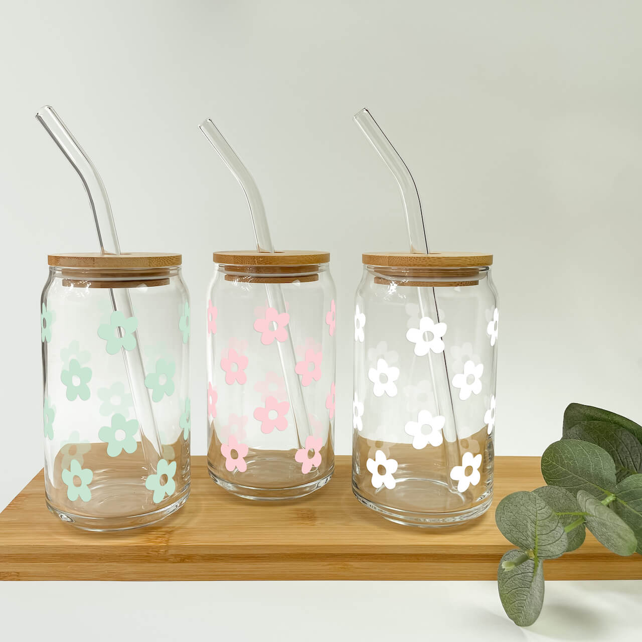 Cute Daisy Cup With Lid and Straw