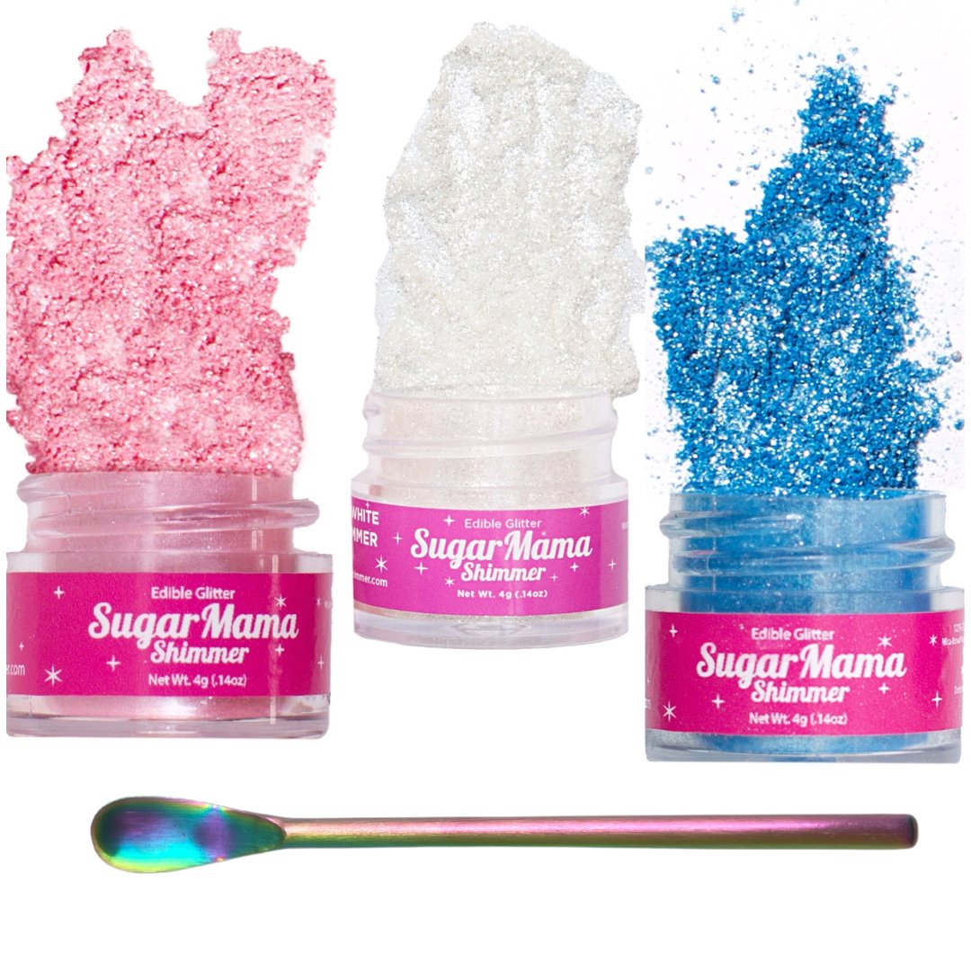 Oh Baby Gift Box - Pink, White & Blue - Sugar Mama Shimmer