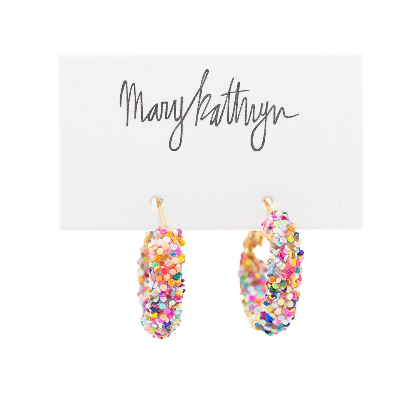 Rainbow Glitter Hoops - Sugar Mama Shimmer