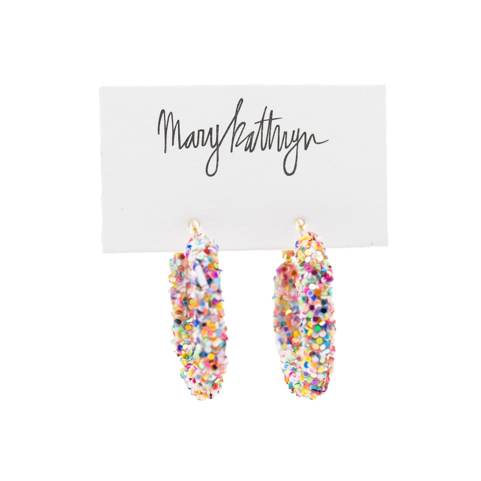 Rainbow Glitter Hoops - Sugar Mama Shimmer