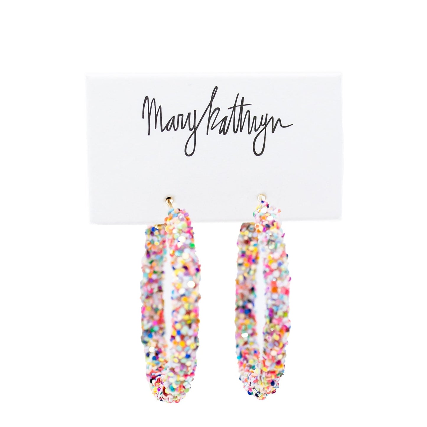 Rainbow Glitter Hoops - Sugar Mama Shimmer