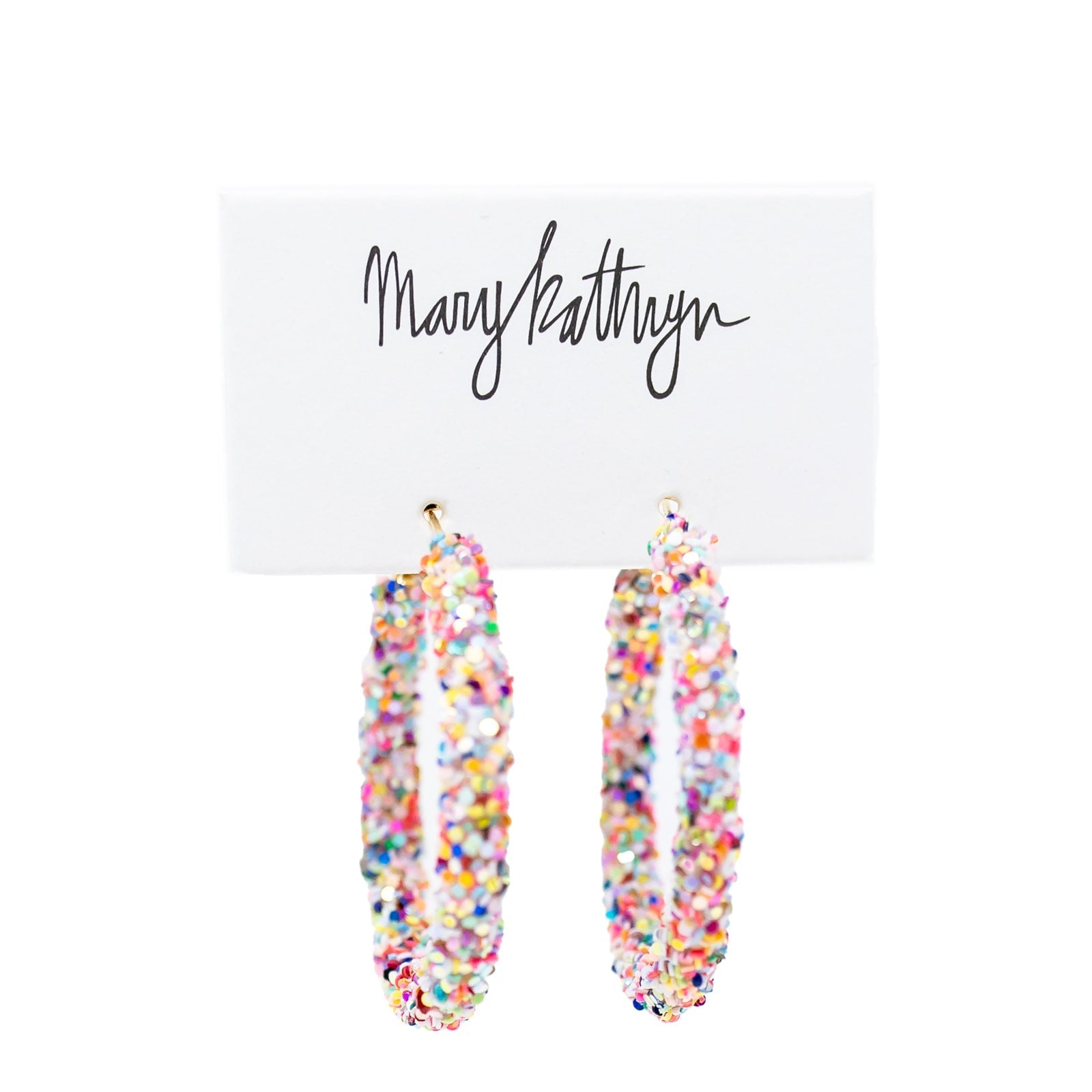 Rainbow Glitter Hoops - Sugar Mama Shimmer