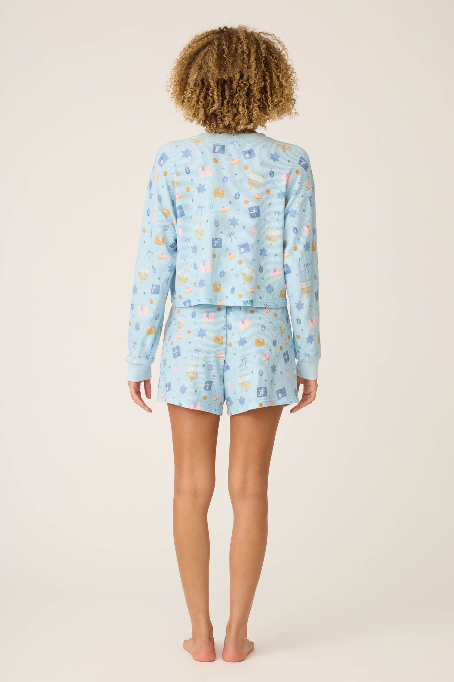 Boyfriend Boxer Hanukkah Print Shorts Set