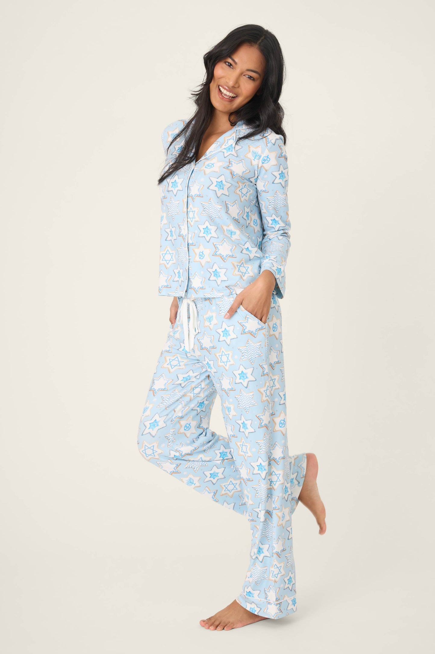 You Had Me At Shalom Cookie Print PJ Set