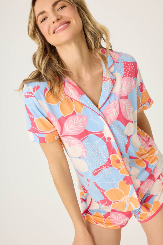 Tropical Dreams Floral Short Sleeve Top