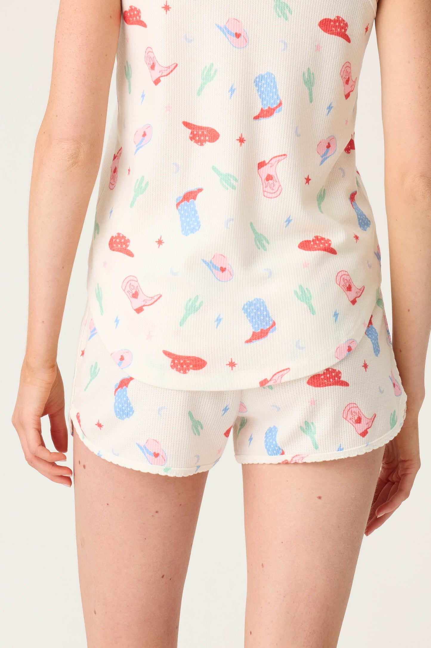 American Honey Cowboy Print Shorts