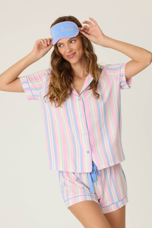 Bayside Dreams 3-piece Striped PJ Set