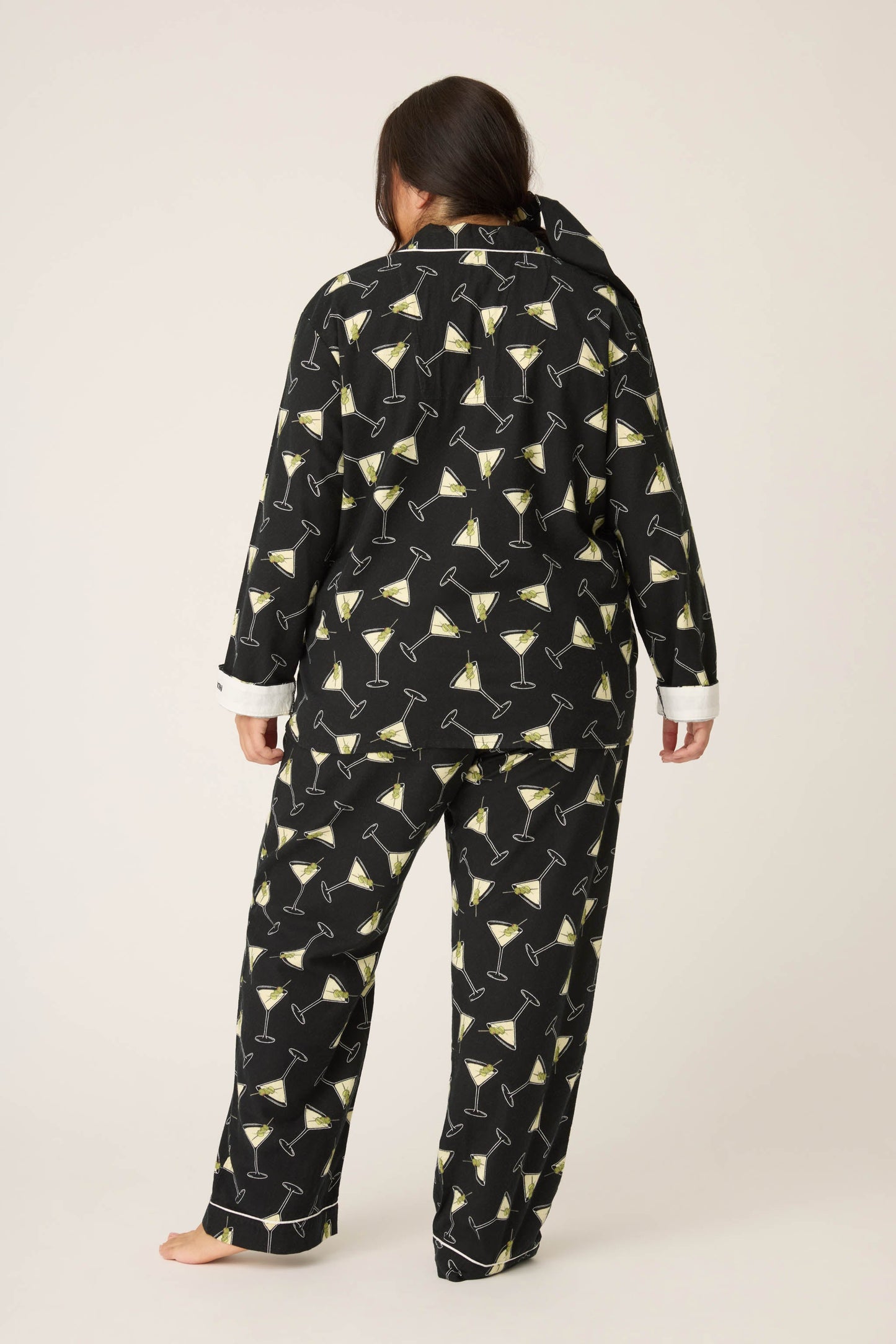 Merrier With A Martini 3-Piece Plus Size Flannel PJ Set