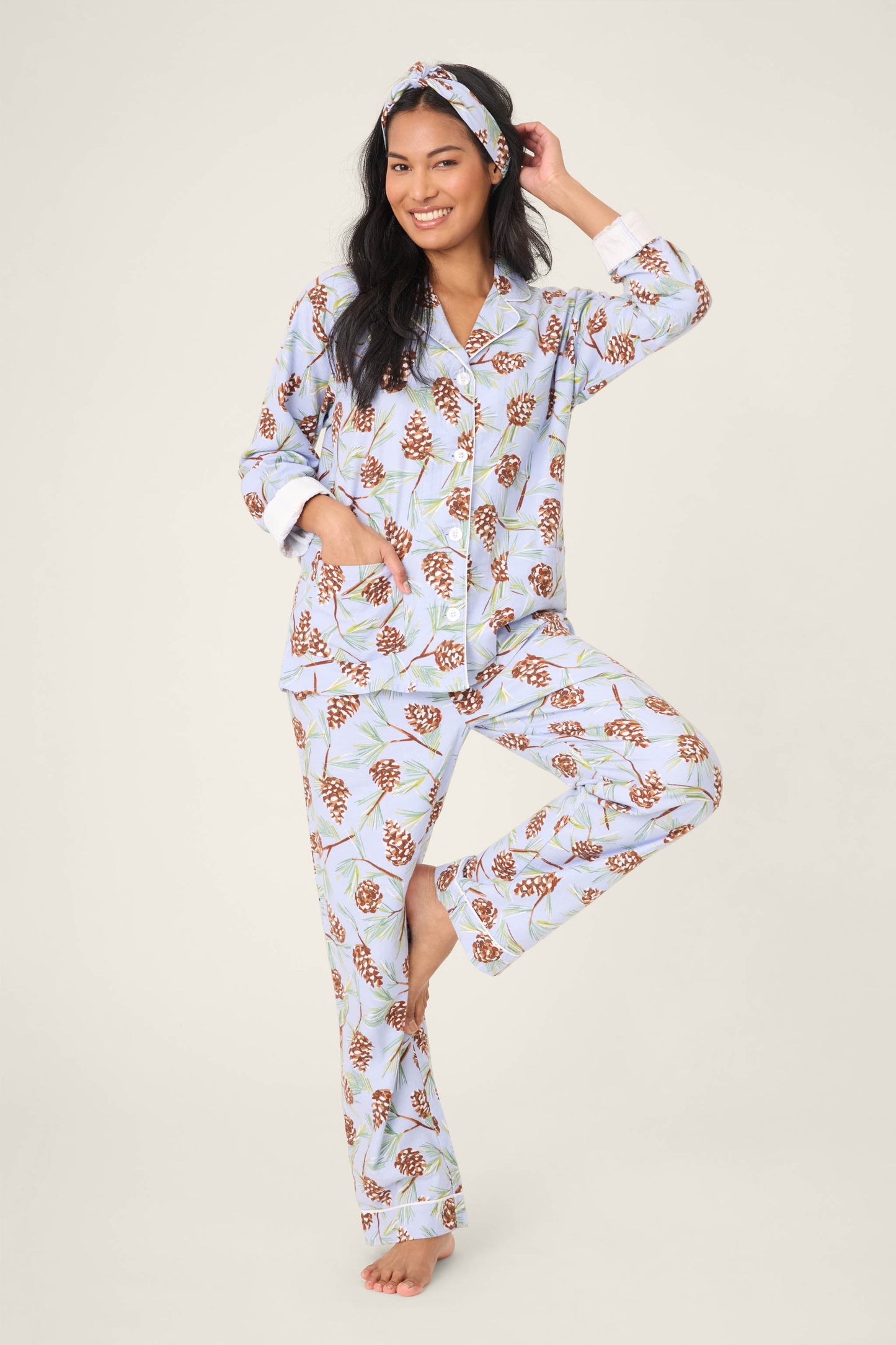 Feelin' Pine 3-Piece Winter Print Flannel PJ Set