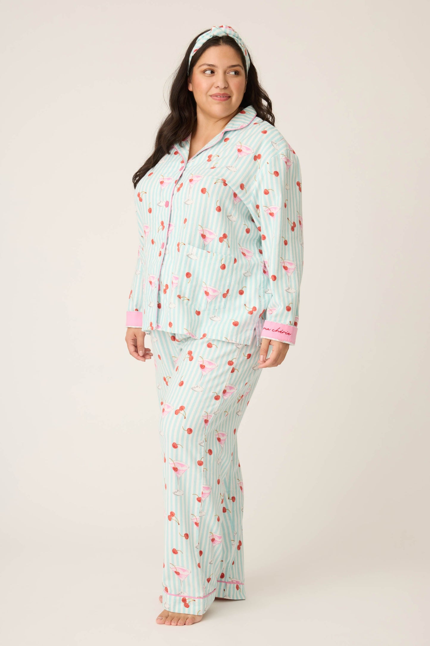 Ma Cherie 3-Piece Plus Size Flannel PJ Set