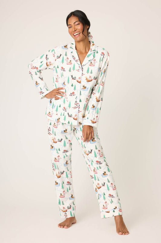 Sleigh All Day 3-Piece Flannel PJ Set