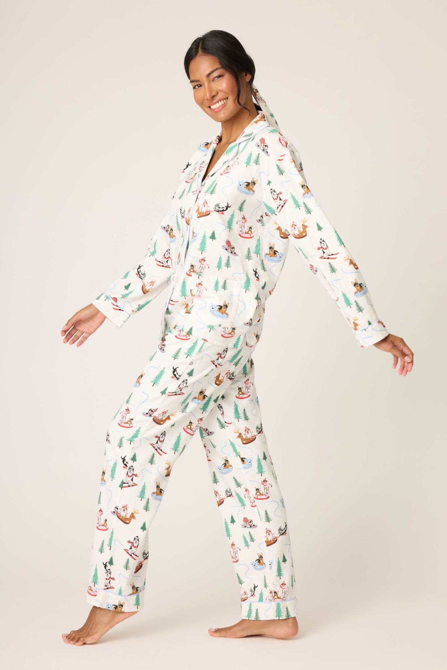 Sleigh All Day 3-Piece Flannel PJ Set