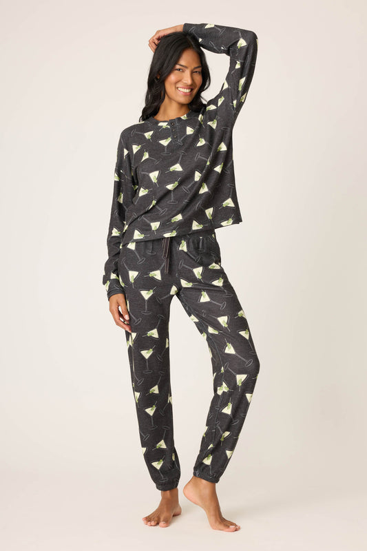 Merrier With A Martini PJ Set