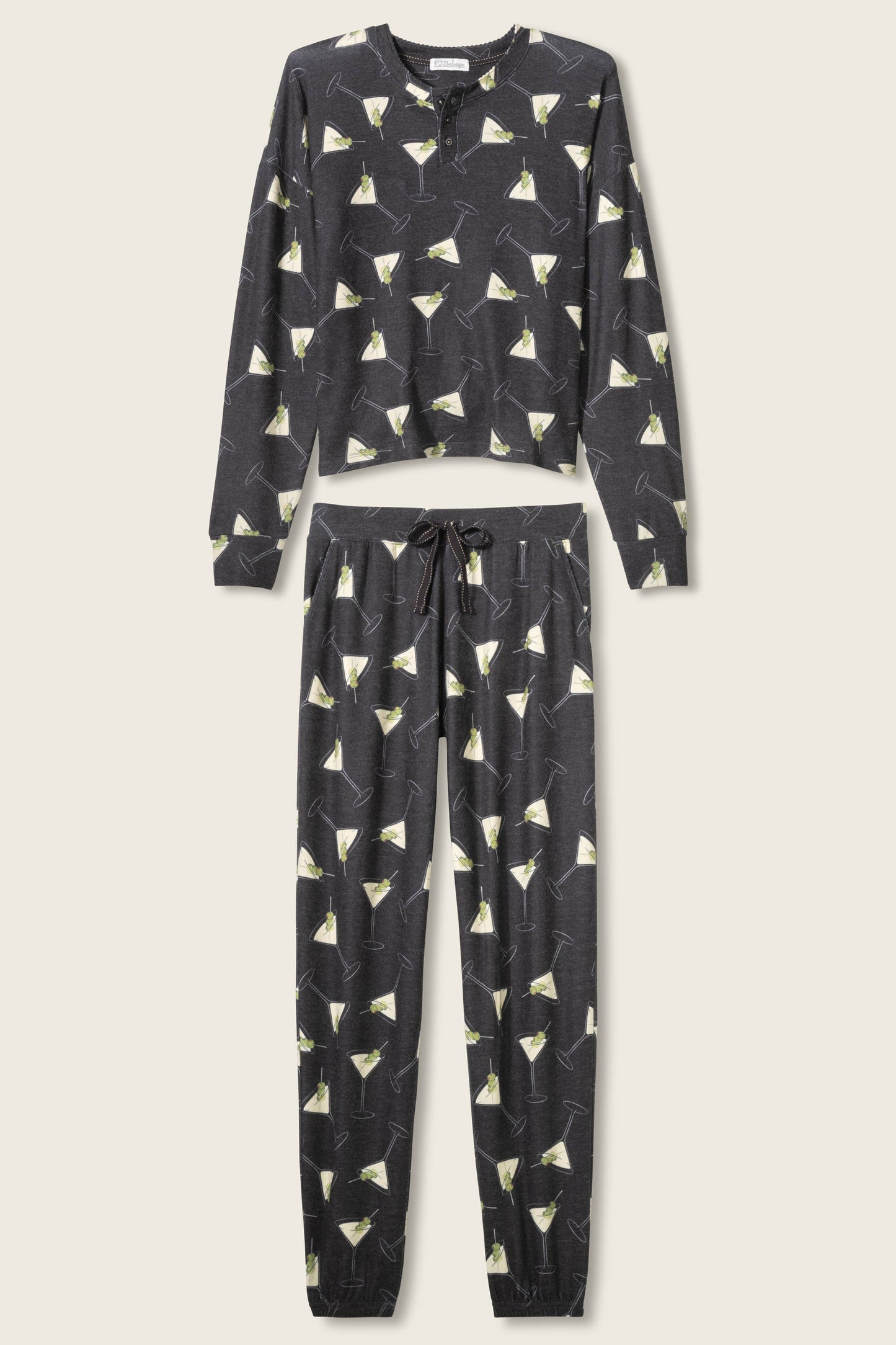 Merrier With A Martini PJ Set
