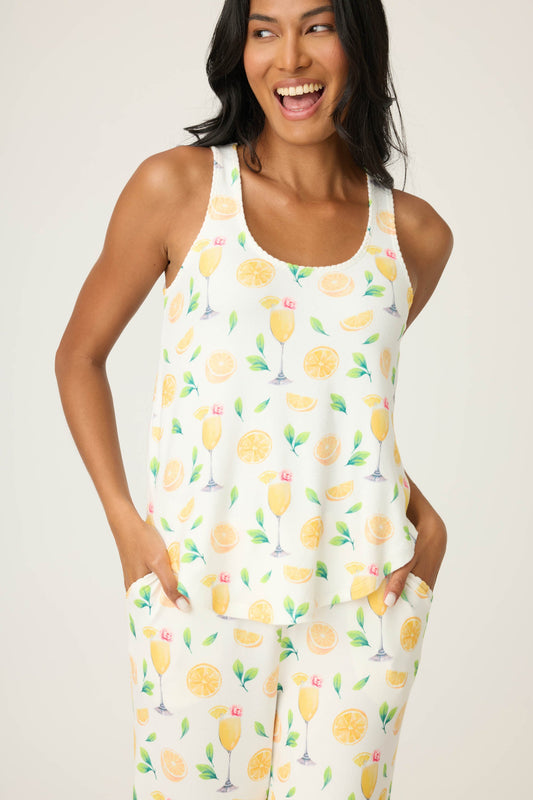 Mimosa Me Drink Print Tank Top
