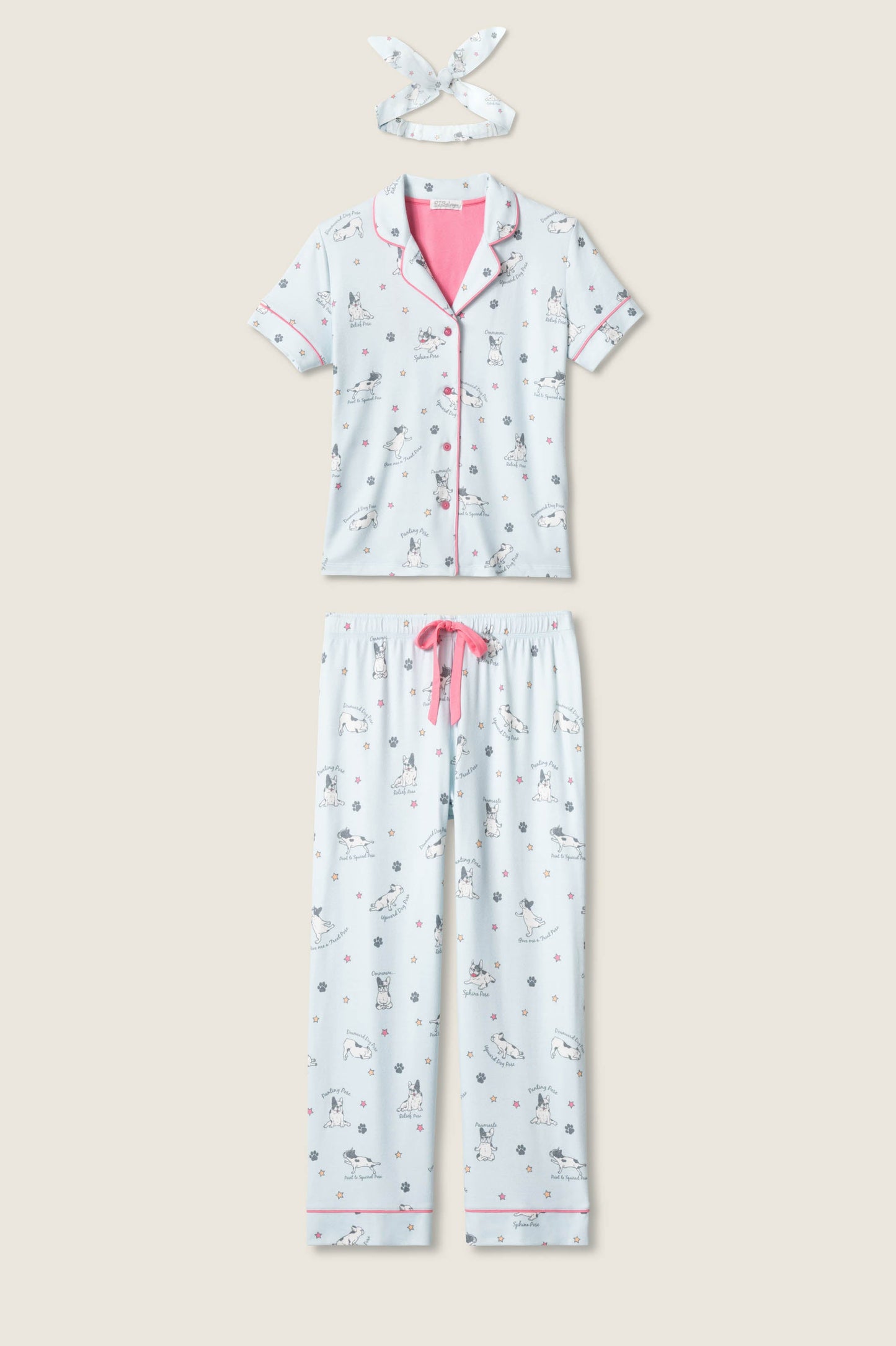 Paws & Breathe Dog Print 3-Piece PJ Set