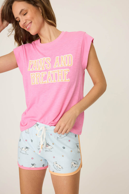 Paws & Breathe Graphic Short Sleeve T-Shirt
