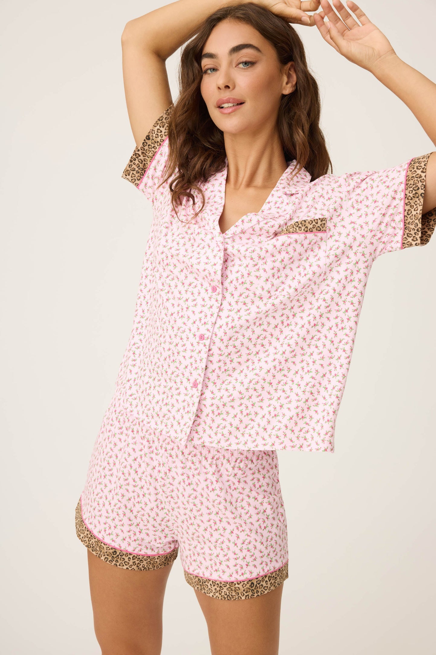 Ditsy Floral Print Shorts Set