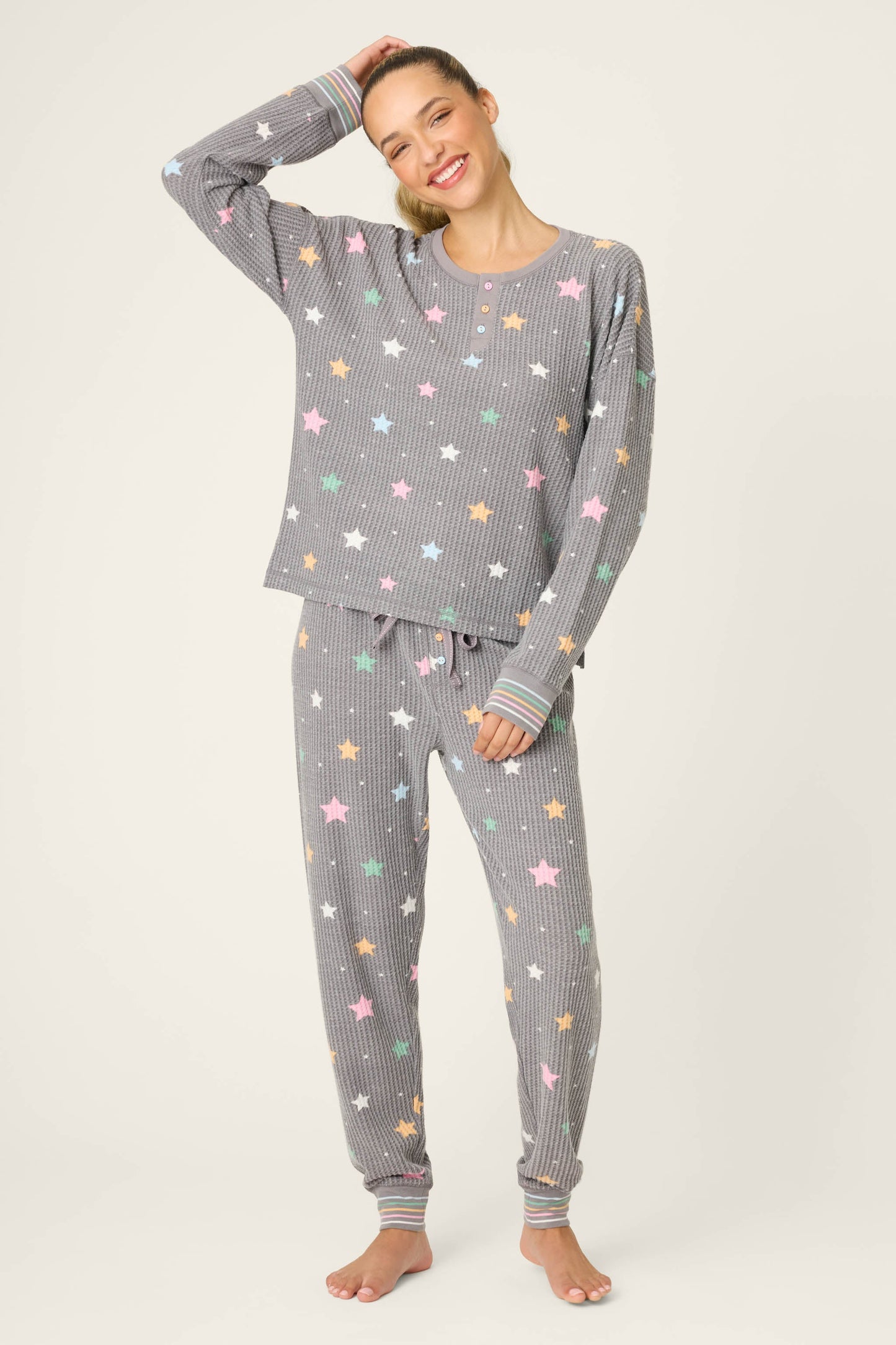 Ski Jammie Classics Starlight Starbright Charcoal PJ Set