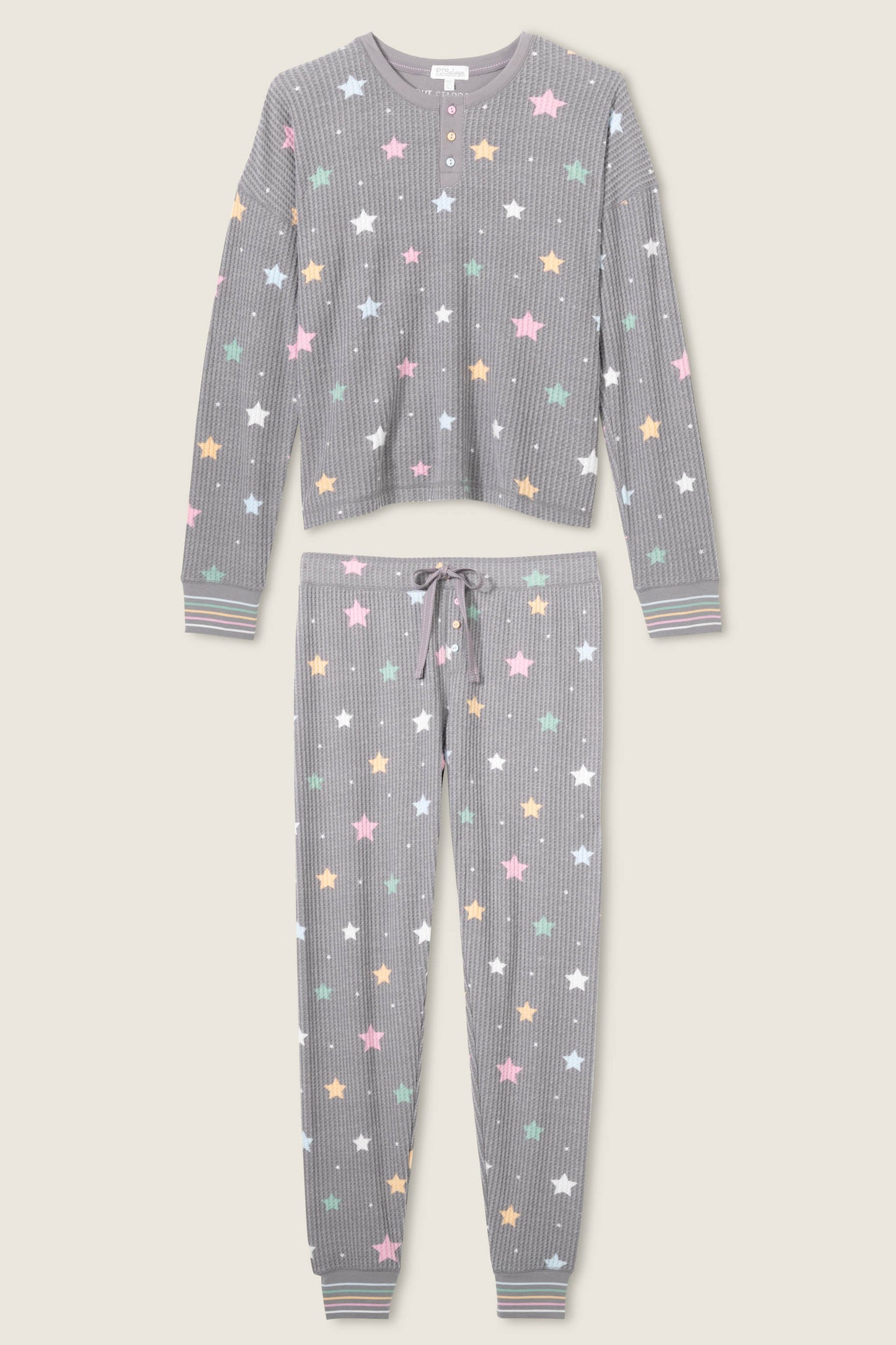 Ski Jammie Classics Starlight Starbright Charcoal PJ Set