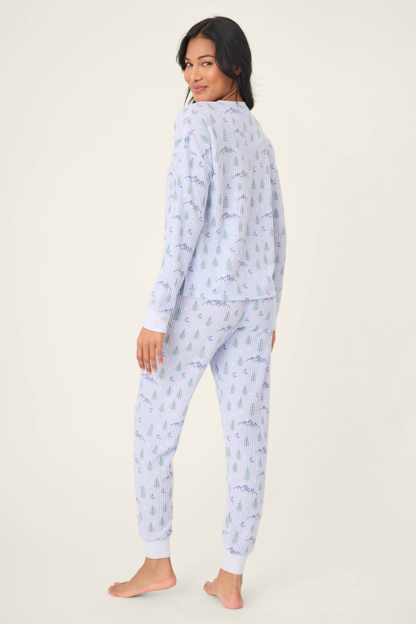 Ski Jammie Classics Mountain Dreams Print PJ Set