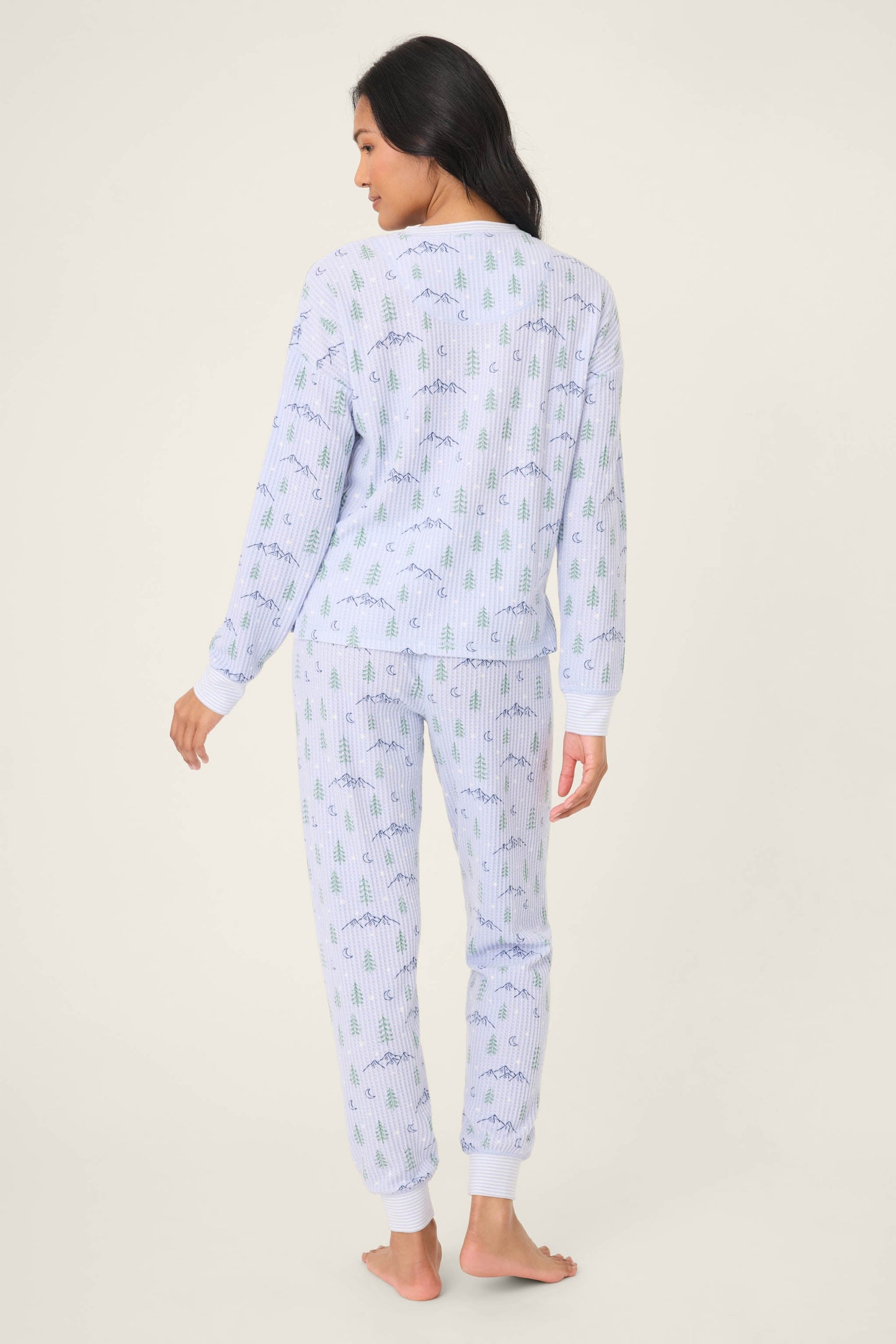 Ski Jammie Classics Mountain Dreams Print PJ Set