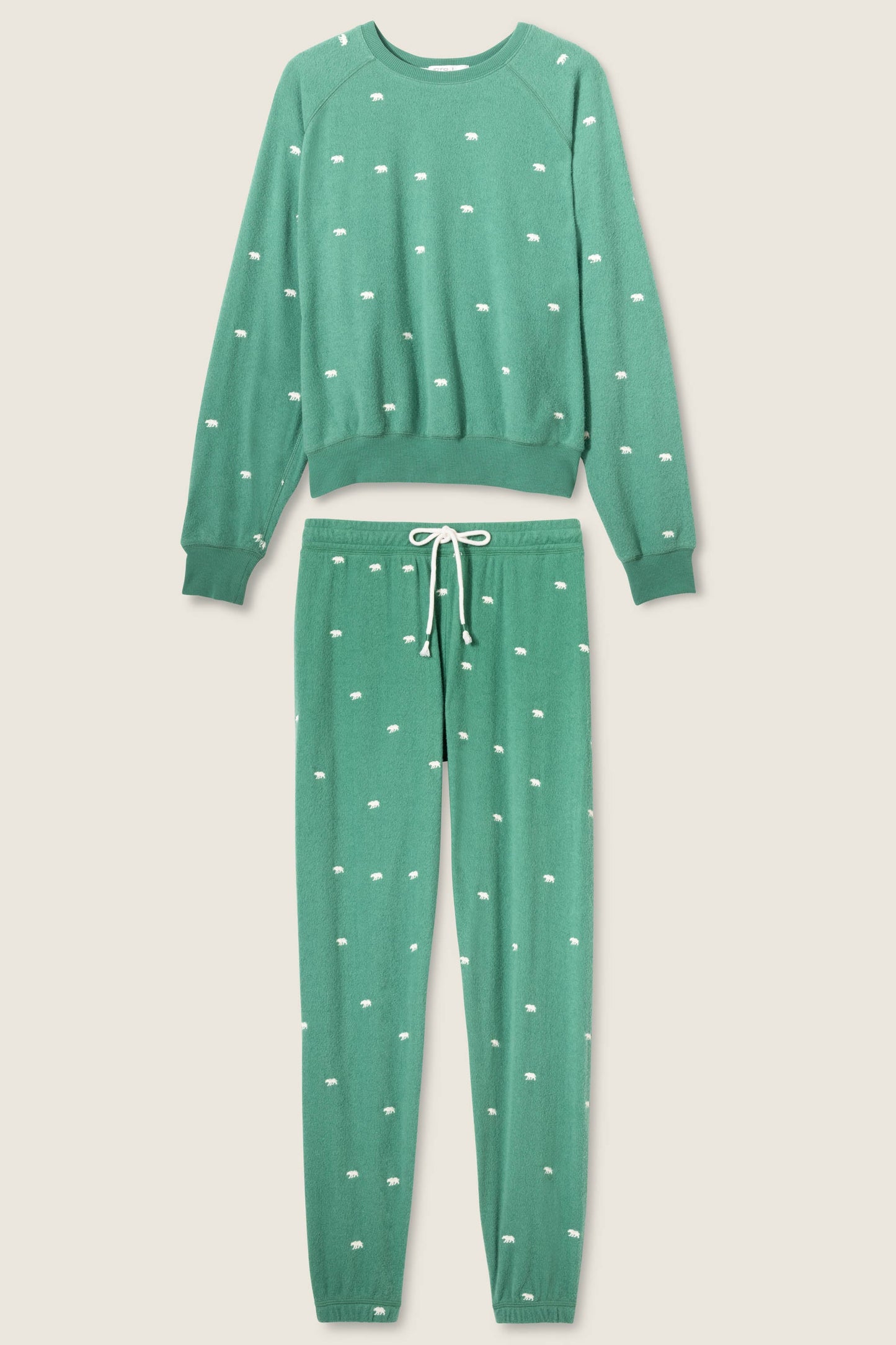 The Outsider Embroidered Bear Fleece Lounge Set