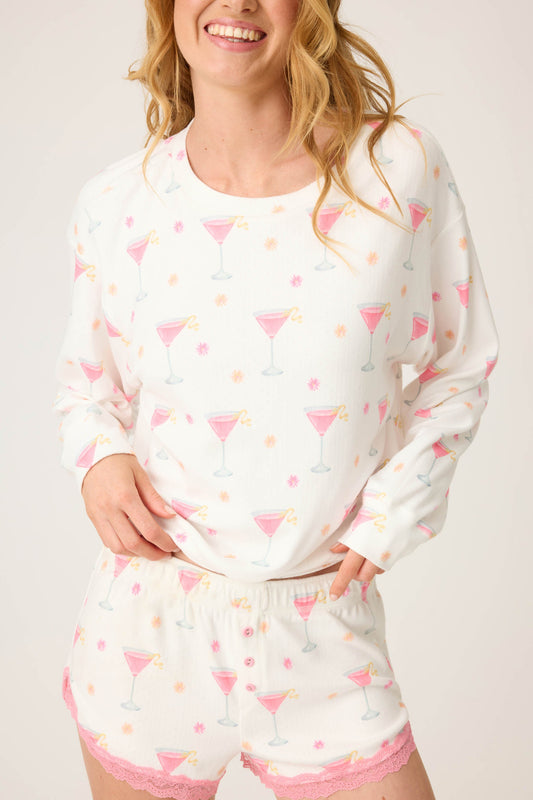 Tini Time Drinks Long Sleeve Top