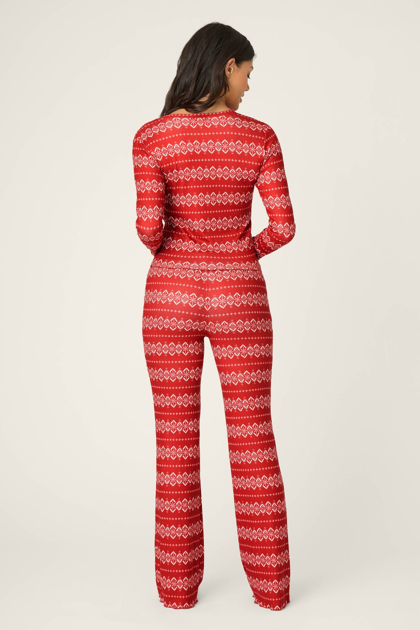Crazy For The Holidays Fairisle Print Pants Set