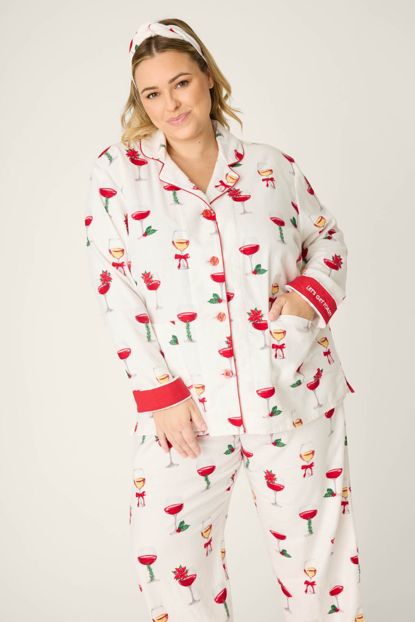 Let's Get Toasty 3-Piece Plus Size Flannel PJ Set