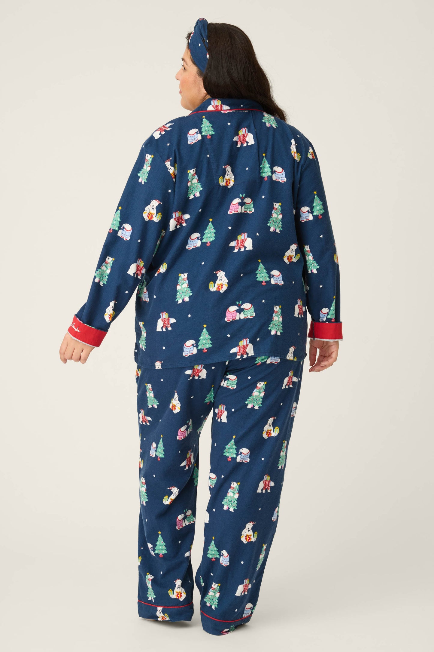 Bearly Awake 3-Piece Fam Plus Size Flannel PJ Set
