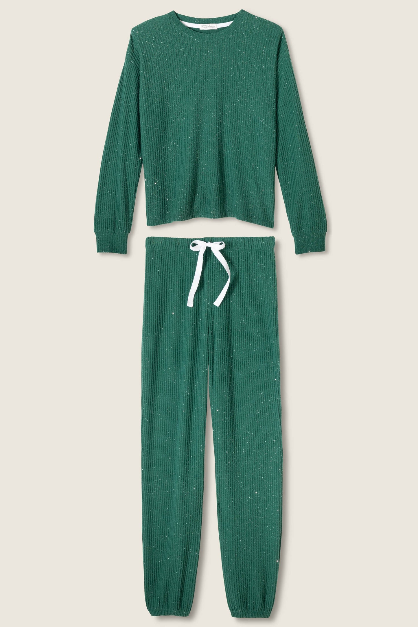 Fireside Sparkle Forest Green PJ Set
