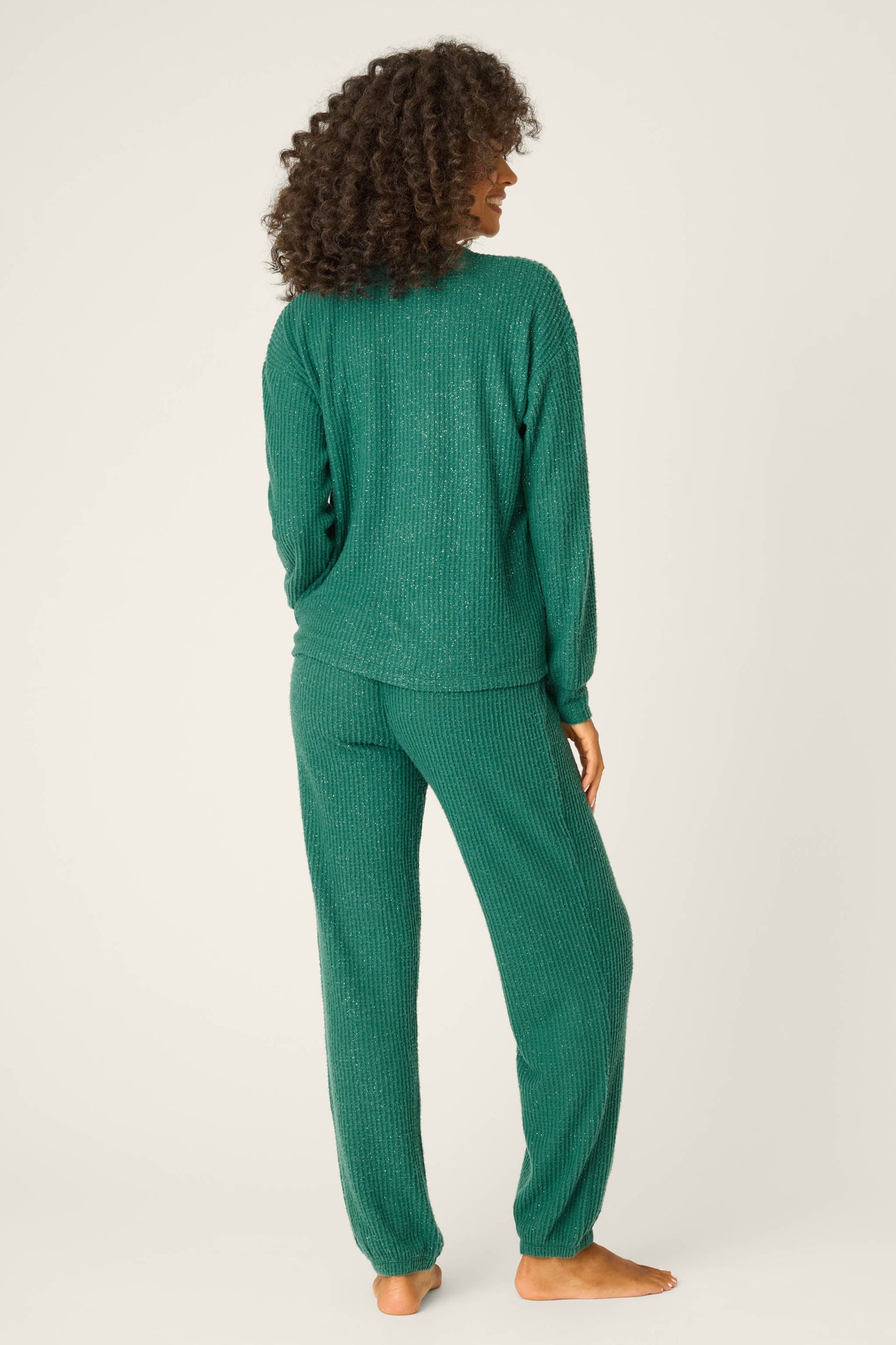 Fireside Sparkle Forest Green PJ Set