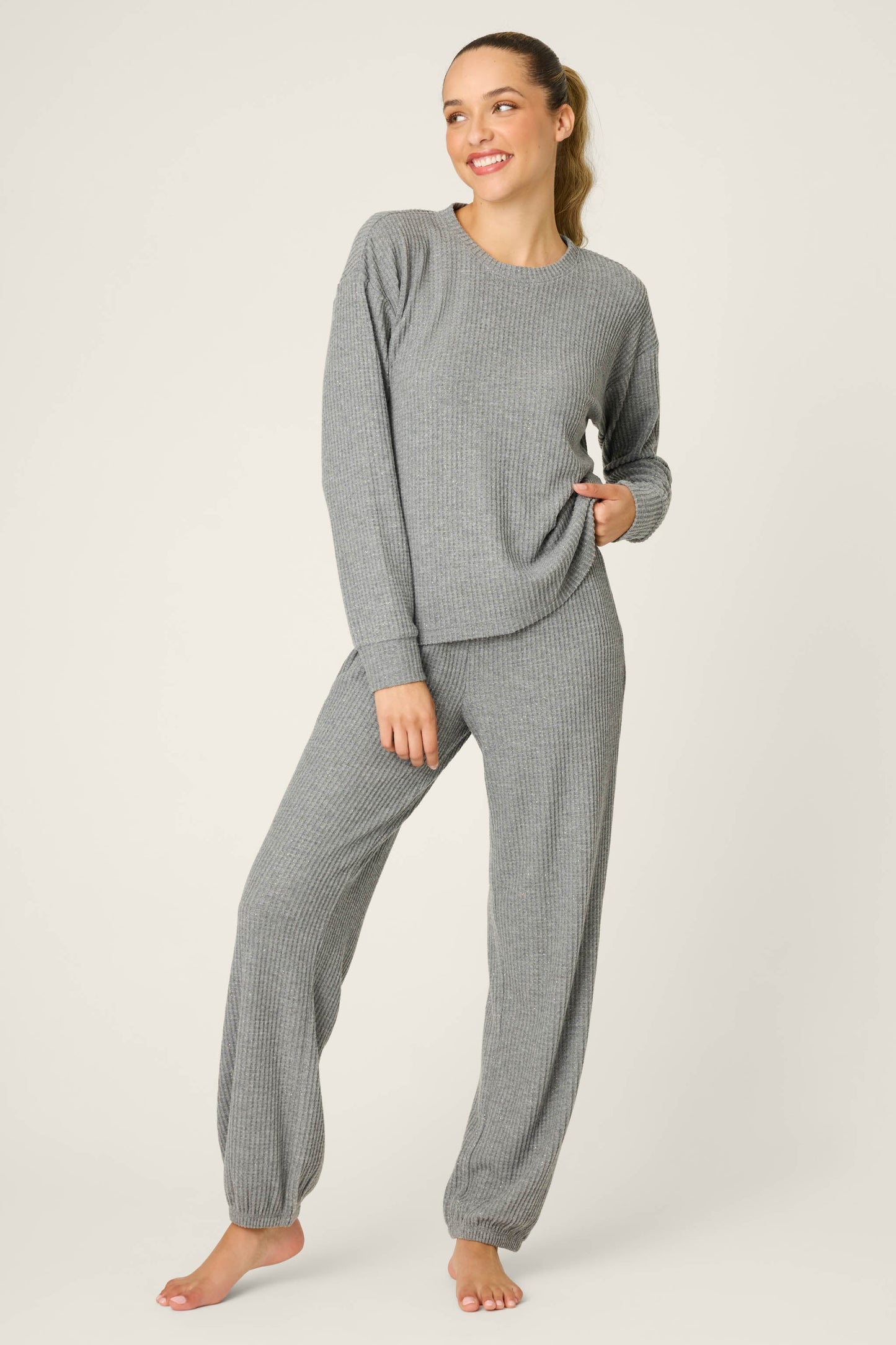 Fireside Sparkle  Charcoal PJ Set